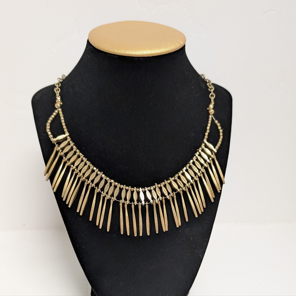 Banana Republic Factory Gold Tiered Dangle Necklace